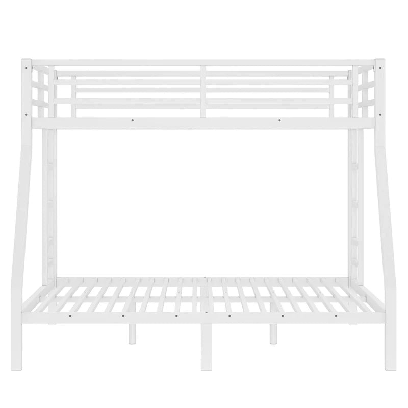 Metal Twin over Full Bunk Bed for Teens and Adults,Space-Saving/Noise Reduced/No Box Spring Needed, White