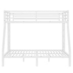 Metal Twin over Full Bunk Bed for Teens and Adults,Space-Saving/Noise Reduced/No Box Spring Needed, White