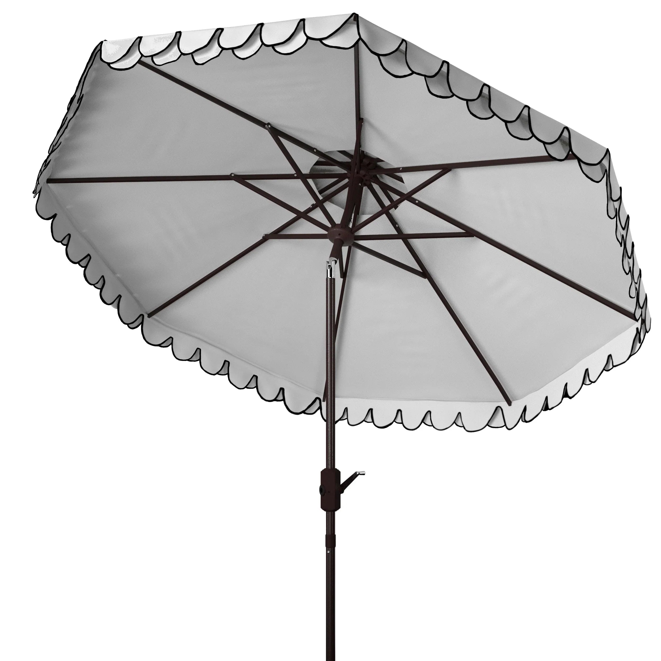 Outdoor Kjerstin Valance 9Ft Double Top Umbrella