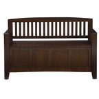 Migdalia Flip Top Slat Back Storage Entryway Bench