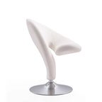Manhattan Comfort Curl Chrome Wool Blend Swivel Accent Chair (Set of 2)