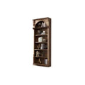 94 Traditional Tall Wood Bookcase with Storage Stratton Collection Brown - Martin Furniture