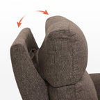 Canapé inclinable électrique MCombo 60,2 po avec massage et double chauffage, appuie-tête réglable, ports USB et Type C, tissu