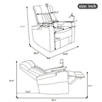 Poltrona reclinabile girevole a 270° multifunzione per home theater