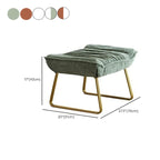Fauteuil à bascule ergonomique rembourré en velours moderne pour chambre de bébé