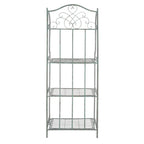 SAFAVIEH Bryn Étagère de boulanger d'extérieur victorienne en fer forgé à 4 niveaux - 63,5 cm l x 38,1 cm P x 160 cm H - 25L x 15P x 63H