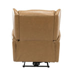 Genuine Leather Power Recliner with USB Port – Wingback Nailhead Set of 2