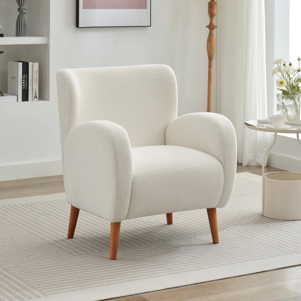 Modern Luxury Wingback Accent Arm Club Chair Single Sofa