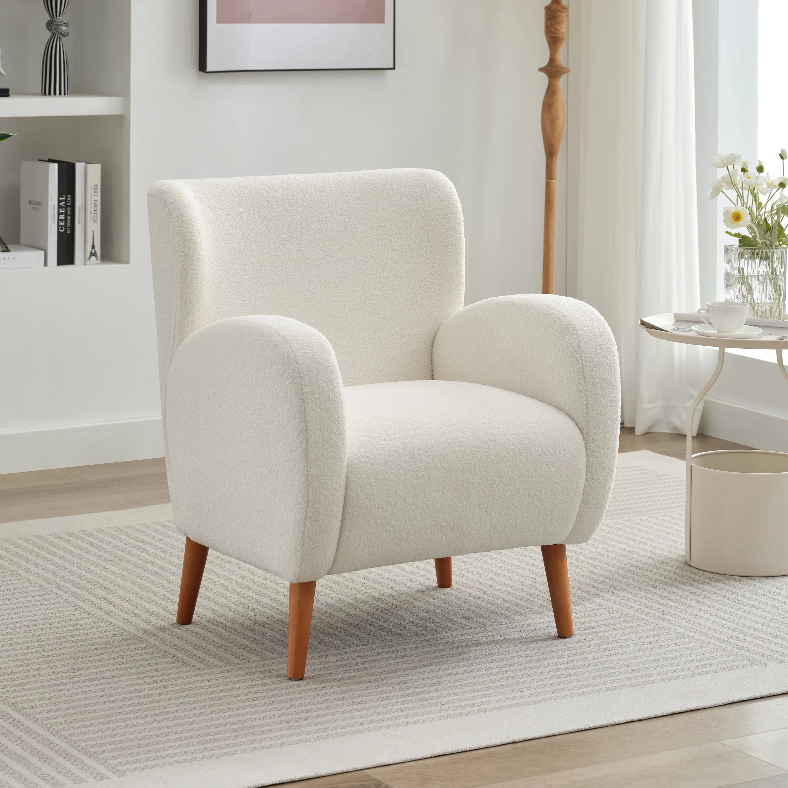 Modern Luxury Wingback Accent Arm Club Chair Single Sofa