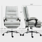 Fauteuil de bureau massant, chauffant et inclinable en microfibre Vinsetto avec vibrations