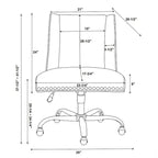 Chaise de bureau pivotante Violet