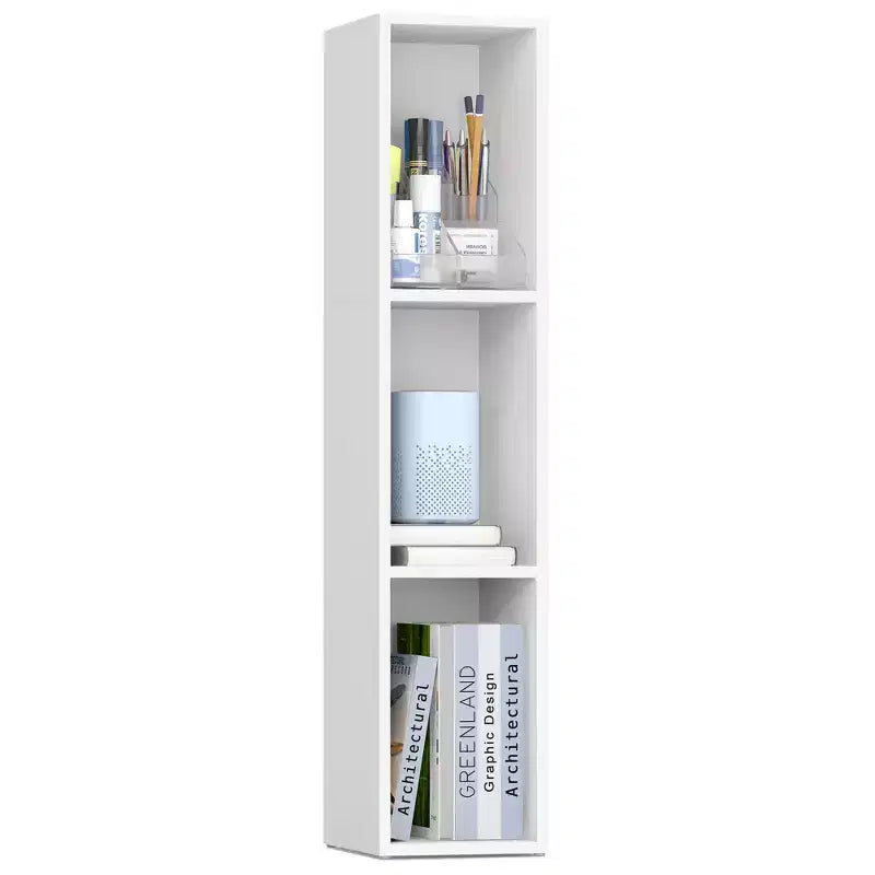 Cube Bookcase, Open Shelf Organizer for Living Room/Office, Space-Saving Corner Design, Tool-Free Assembly