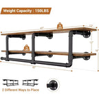 Besiost 2-Tier Clothing Rack with Hanging Rod, Clothing Shelves with Top Shelf