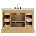 Mobile bagno Hervas con top in marmo naturale senza specchio