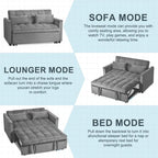 Causeuse moderne en velours avec dossier inclinable et poches, 2 places – Gris foncé / Gris clair / Bleu / Noir