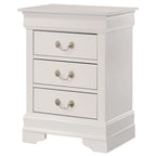 Wood 3 Drawer Nightstand