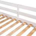 L Shaped Bunk Bed for 4 Kids, Quad Bunk Bed with Slide Full and Twin Wood Bunk Frame for Bedroom Dorm
