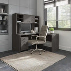 Echo L Shaped Desk with Hutch and Drawers