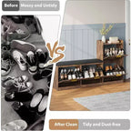 Shoe Storage Cabinet with Bench & 4 Flip Drawers - Narrow Entryway Organizer for 35-40 Pairs