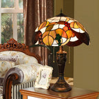 HomeyFad 2-Light Vintage Stainless Glass Dome Table Lamp