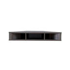 47 Corner Floating TV Stand, 3 Shelves, Transitional Style, Space-Saving Wall Mount
