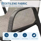 Patio Chairs,Outdoor Stackable Dining Chairs Set of 4/6 All Weather Lightweight Textilene Outdoor Chair Sets with Armrests for Backyard,Pool Deck