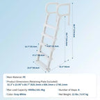 Heavy Duty 5-Step Swimming Pool Ladder with Double Handrails  Non-Slip Sturdy PE Steps  400 lbs Capacity Fits 48-54 Inground & Above Ground Pools