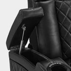 MCombo Power Recliner Chair with Adjustable Headrest, Dual Motor Home Theater Seating with USB Port, Breathable Leather HTS411