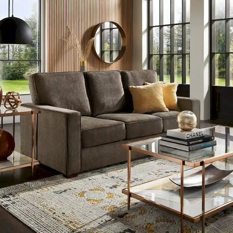Roros Fabric Upholstered Square Arm Sofa by iNSPIRE Q Classic