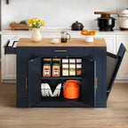 Moasis 53-inch Rolling Kitchen Island Storage Cabinet Portable Mobile Kitchen Cart