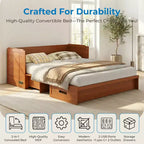 Mjkone Queen Size Convertible Murphy Cabinet Bed with USB Charging, Storage Drawers,No Mattress Included