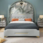 Modern Upholstered PU Leather Bed