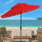 Outdoor Kjerstin Valance 9Ft Double Top Umbrella