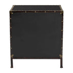Table d'appoint/Malle de rangement en toile effet vieilli Laura