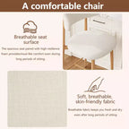 Counter Height Bar Stool with Upholstered Seat & Metal Legs, 26.3 Modern Kitchen Island Chair