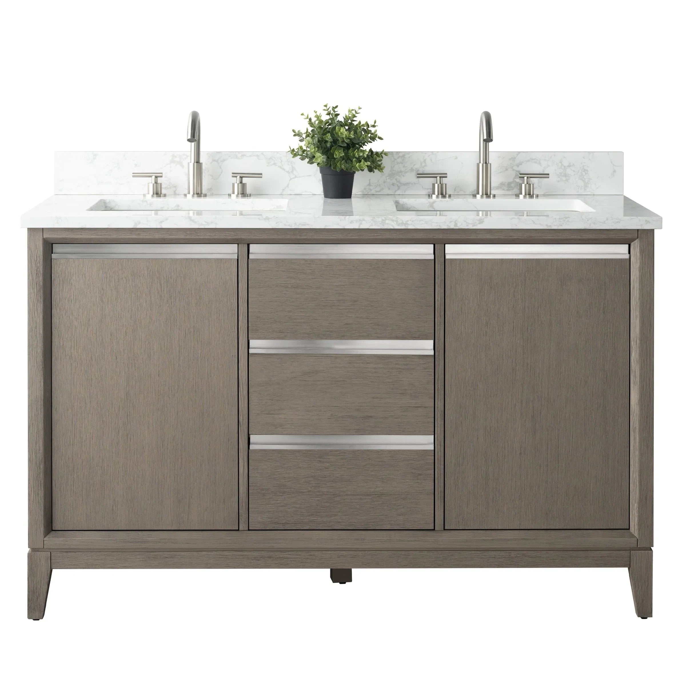 Vanity Art Bathroom Vanity with Ceramic Sink and Engineered Marble Top