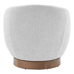 Spruce&Spring Upholstered Swivel Accent Barrel Chair with Wood Base
