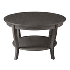 Round Coffee Table with Shelf