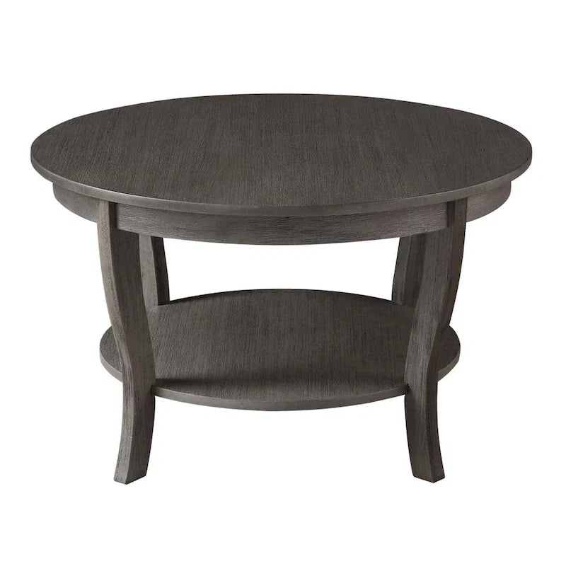 Round Coffee Table with Shelf