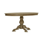Magnolia Manor Round Pedestal Dining Table with Expandable Leaves - 2 Finishes