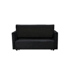 Causeuse moderne en velours avec dossier inclinable et poches, 2 places – Gris foncé / Gris clair / Bleu / Noir