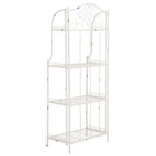 SAFAVIEH Bryn Étagère de boulanger d'extérieur victorienne en fer forgé à 4 niveaux - 63,5 cm l x 38,1 cm P x 160 cm H - 25L x 15P x 63H