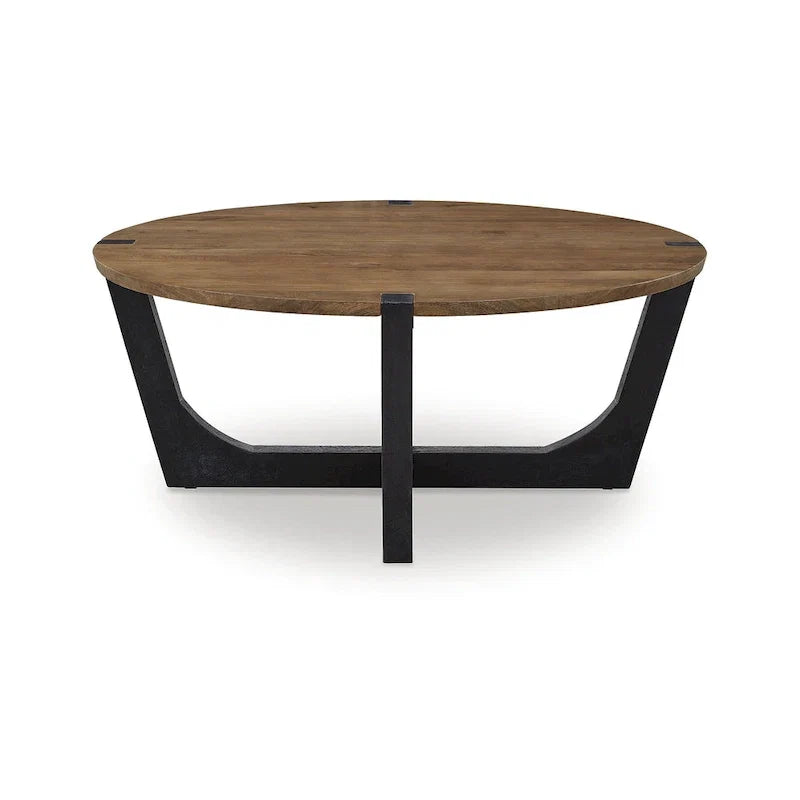 Signature Design by Ashley Hanneforth Brown/Black Coffee Table - 44W x 44D x 19H