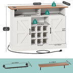 Moasis 52 Buffet Cabinet Farmhouse Coffee Bar Cabinet