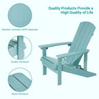 Bonosuki Weather-resistant Wood Outdoor Adirondack Chairs-Set of 4