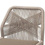 Modern Transitional-Style Rope-Woven Mahogany Dining Chair ââ‚?Gray