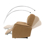 Genuine Leather Power Recliner with USB Port – Wingback Nailhead Set of 2