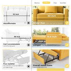 Adjustable Sleeper Chair Bed, 3-in-1 Convertible, Multiple Colors, Fits 1 Person