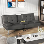 Divano letto futon convertibile Homall con portabicchieri e cuscini