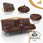 Divano letto futon convertibile Homall con portabicchieri e cuscini